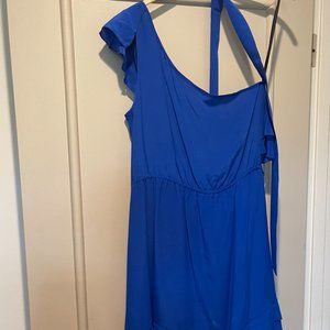 Single Royal Blue One Shoulder dress